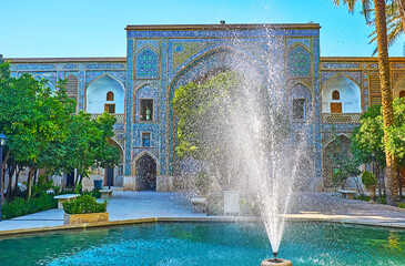 The landmarks of old Shiraz,Madraseh-Ye Khan,  Iran