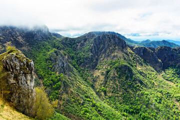 Resegone mountain range peaks. Italy