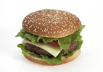 Hamburger against White Background