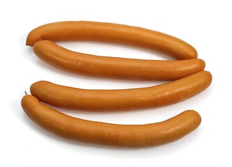 Strasbourg Sausages against White Background