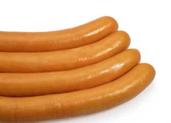 Strasbourg Sausages against White Background