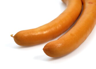 Strasbourg Sausages against White Background