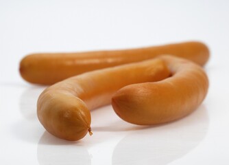 Strasbourg Sausages against White Background