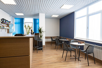 Interior of a bar in a new fitness gym