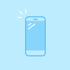 Phone Blue Vector Icon Background