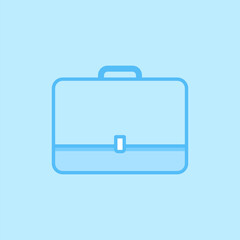 Briefcase Blue Vector Icon Background
