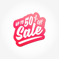 Sale 50% Off Lettering Label