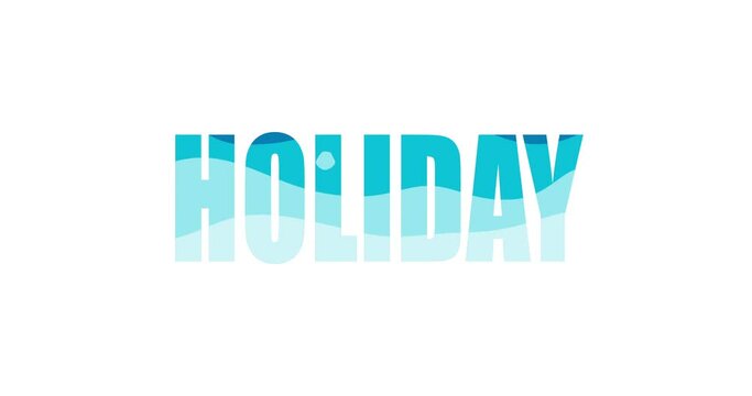 Holiday kinetic typography. 4k loop resolution animation. Holidays typography social media greeting.