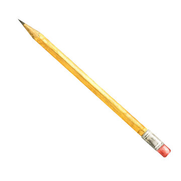 Watercolor yellow pencil