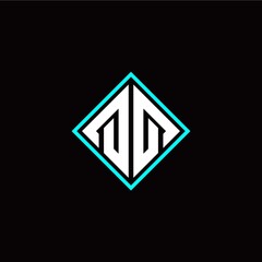 Initial Q Q letter with square style logo template vector