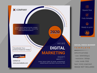 social media digital marketing banner post template