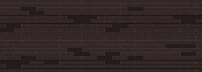 Vector realistic dark brick wall background.