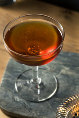 Refreshing Boozy Rye Brooklyn Cocktail