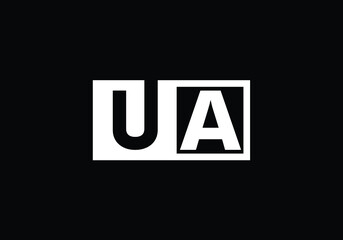 Initial Monogram Letter U A Logo Design Vector Template. U A Letter Logo Design
