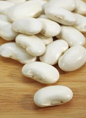 Fototapeta na wymiar French Beans called Soissons Beans, phaseolus vulgaris