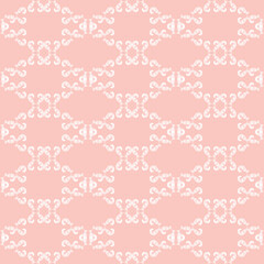 Seamless vector ornament. Modern background. Geometric modern pink and white pattern