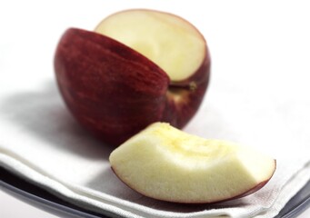 Royal Gala Apple, malus domestica, Fruit against White Background
