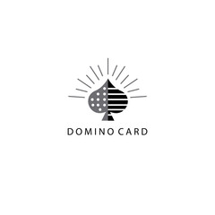 domino card, poker logo design template vector