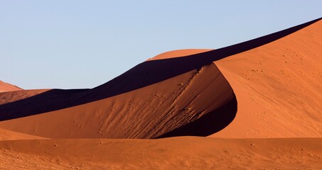 Fototapeta na wymiar Sand Dunes at Namib Naukluft Park, Sossusvlei Dunes in Desert of Namib, Namibia