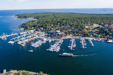 aerial view of the port