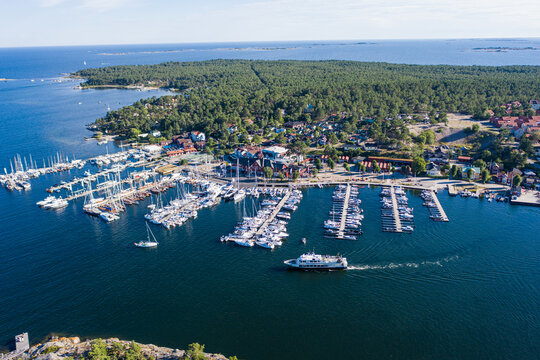 aerial view of the port