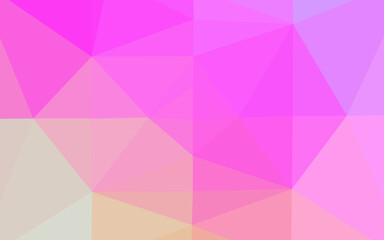 Obraz premium Light Pink vector shining triangular pattern.