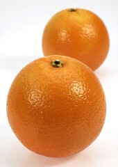 Orange, citrus sinensis, Fruits against White Background