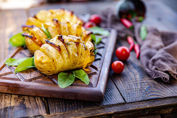
grilled potatoes with bacon