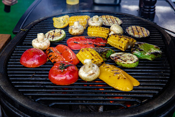 grilled vegetables on the grill