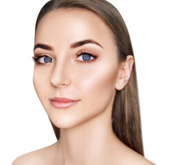 Obraz premium Young woman with perfect skin looking at the camera.