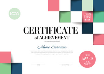 Modern certificate template