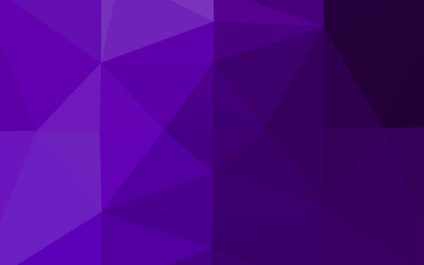 Dark Purple vector polygonal pattern.