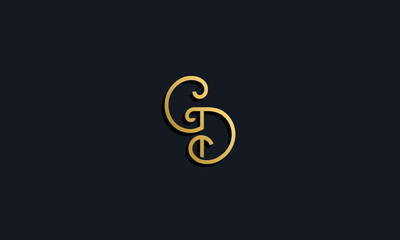 Luxury fashion initial letter CA logo.