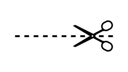 Scissors cut shawls of strip on white background. Vector.