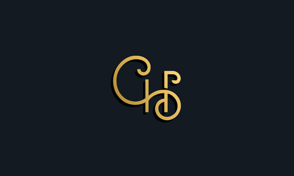 Luxury fashion initial letter CH logo.