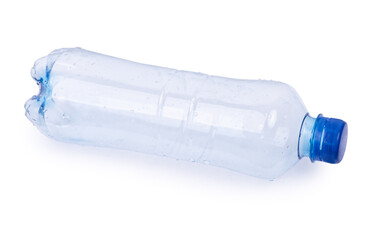 Empty plastic bottle with dew