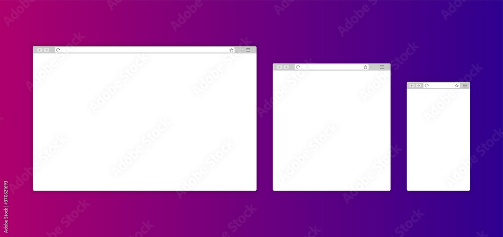 Aufkleber browser window isolated on white background. vector.
