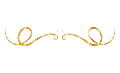 Fototapeta na wymiar gold ornament in ribbon shaped with curves design of Decorative element theme Vector illustration