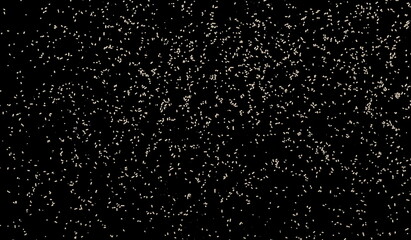 Active dry yeast isolated on black background and texture, top view, with clipping path