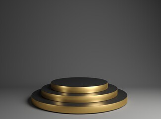 Shelf podium for the exhibition of goods