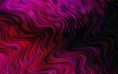 Obraz premium Dark Purple vector template with bent ribbons.