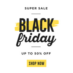 Black Friday, Black Friday Sale Sign, Business Clearance, Seasonal Sale, Thanksgiving Sale, Discount Vector Illustration