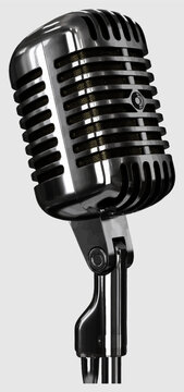 Silver microphone 