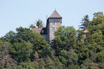 Obraz premium Fuerstenstein, Hoehenburg, Schloss, Privates Schloss, Albungen, Eschwege, Hessen, Deutschland, Europa