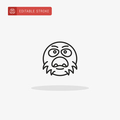 Annoyed icon vector. Annoyed icon for presentation.