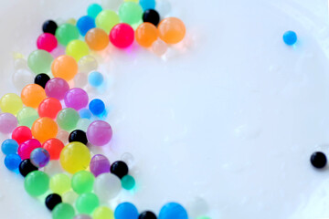 Decoration with hydrogel water balls - orbeez.