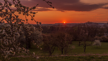 Sunrise in the easter night