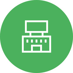 sports-stadiums-arenas map spotlight location icon which designed simple, uncomplicated and minimal to deliver information clearly.
Isolated flat, resizable vector