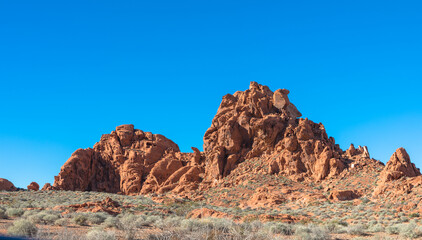 Obraz premium View of the Valley of Fire, near Las Vegas, Nevada, USA