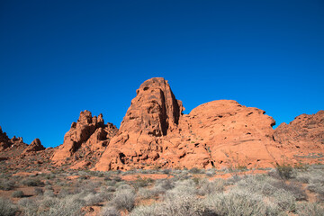 Obraz premium View of the Valley of Fire, near Las Vegas, Nevada, USA